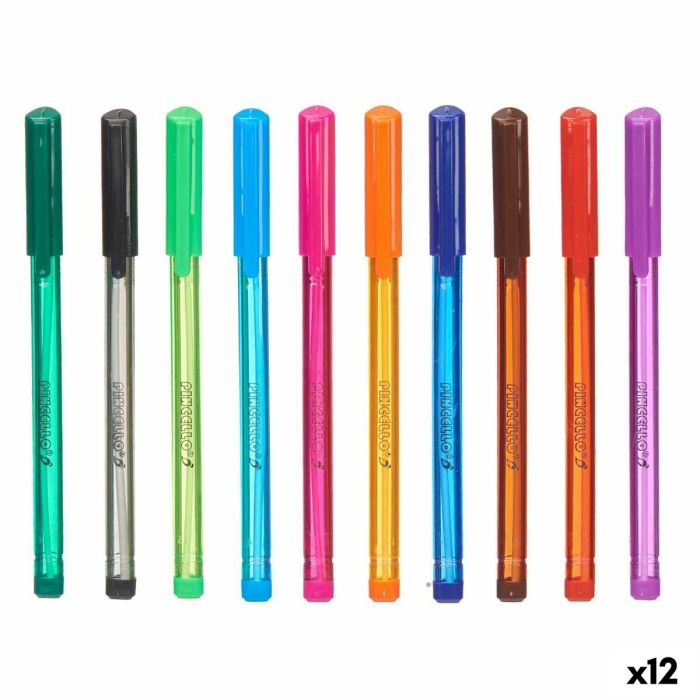 Set de Bolígrafos Multicolor (12 Unidades)