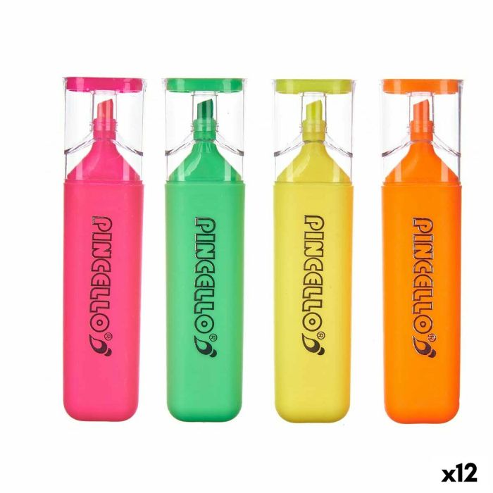 Set de Marcadores Fluorescentes Multicolor (12 Unidades)