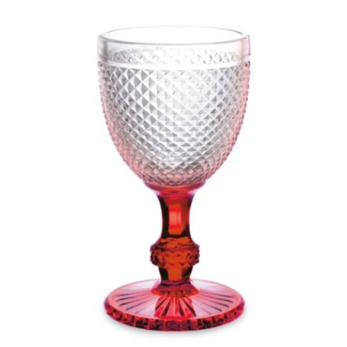 Copa de vino Diamante Rojo Transparente Vidrio 330 ml (6 Unidades) 1