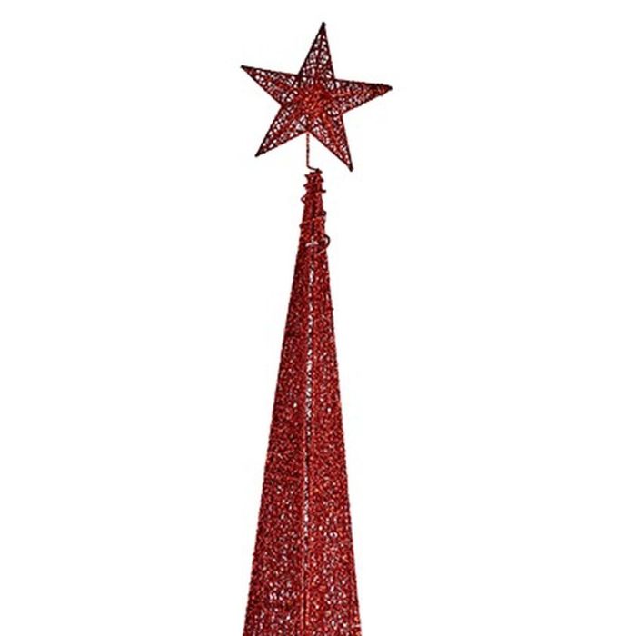 Árbol de Navidad Torre Rojo Metal Plástico 39 x 186 x 39 cm (4 Unidades) 1