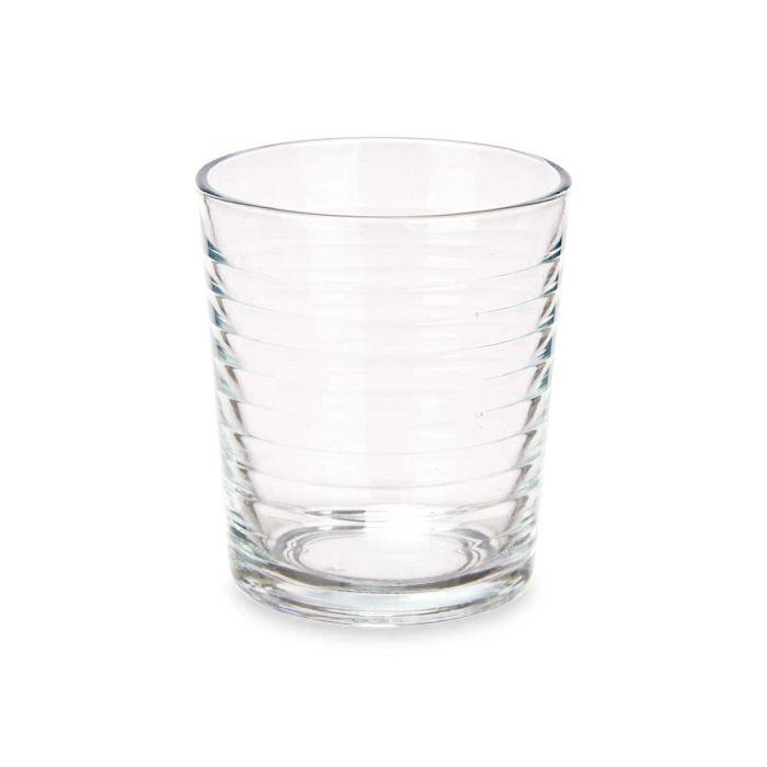 Set de Vasos Rayas Transparente Vidrio 360 ml (6 Unidades) 3