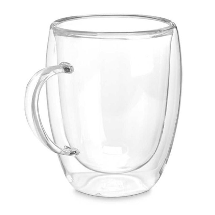 Taza Mug Transparente Vidrio de Borosilicato 343 ml (24 Unidades) 2