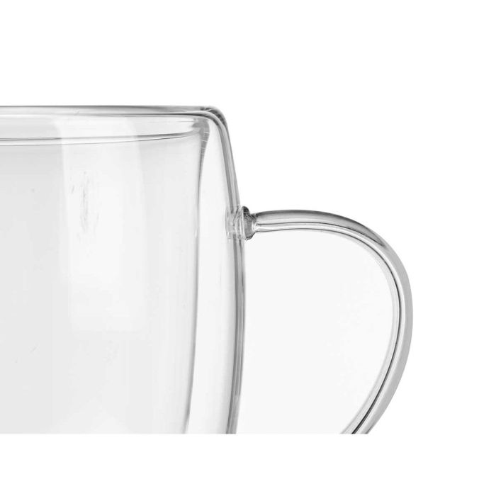 Taza Mug Transparente Vidrio de Borosilicato 343 ml (24 Unidades) 1