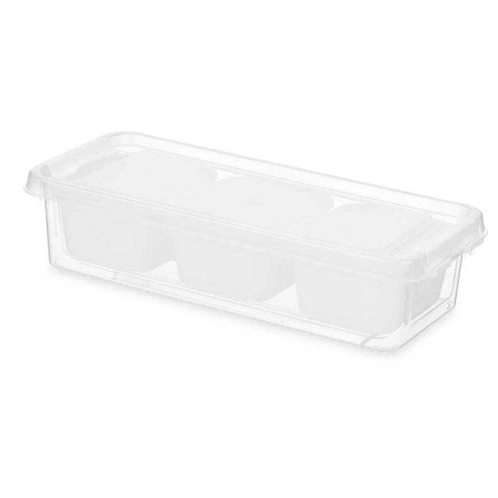 Organizador Blanco Plástico 28,2 x 6 x 11,7 cm (12 Unidades) 3