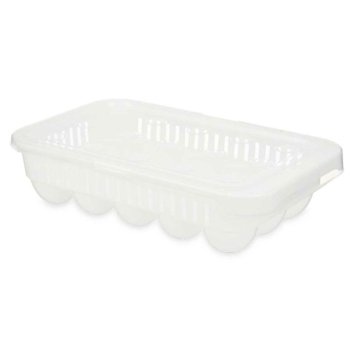 Huevera Blanco Transparente Plástico 17,5 x 7 x 28,5 cm (12 Unidades) 3