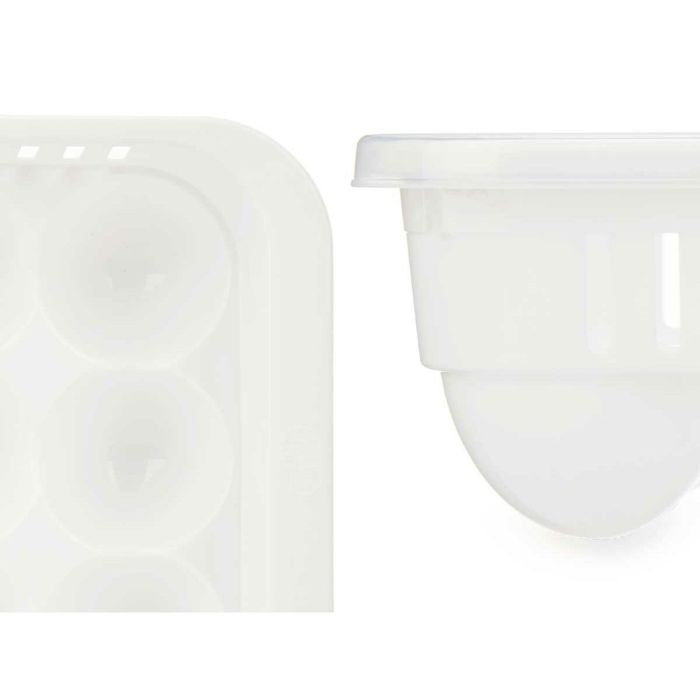 Huevera Blanco Transparente Plástico 17,5 x 7 x 28,5 cm (12 Unidades) 1
