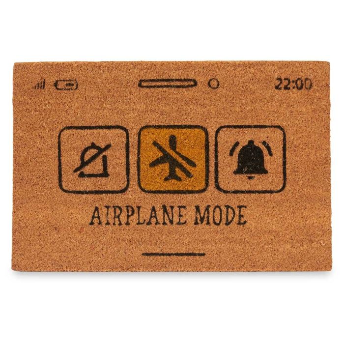 Felpudo Airplane Mode Amarillo Natural 60 x 1 x 40 cm (12 Unidades) 2