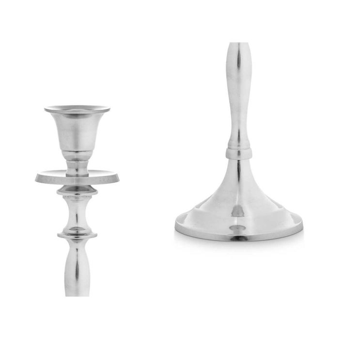 Candelabro Plateado Aluminio 4,5 x 23 x 8 cm (8 Unidades) 1