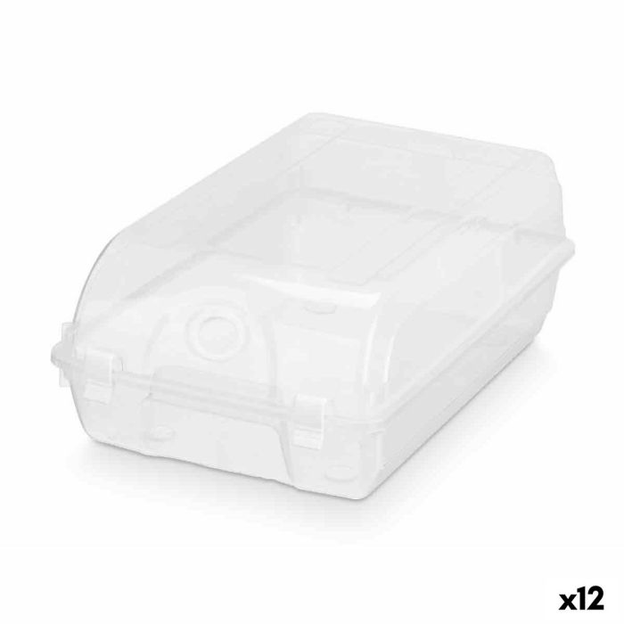 Caja apilable para zapatos Transparente Plástico 21 x 13 x 37 cm (12 Unidades)