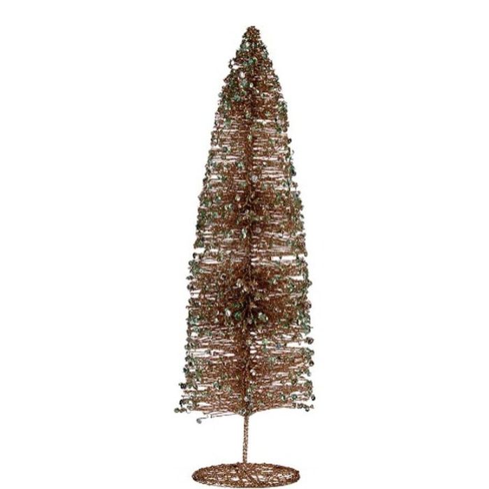 Árbol de Navidad Lentejuelas Champagne 10 x 40 x 10 cm (6 Unidades) 1