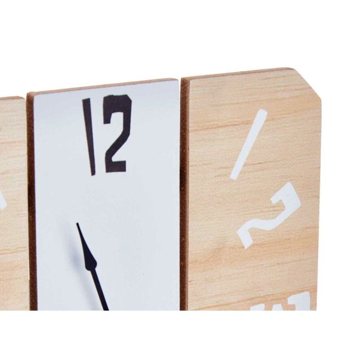 Reloj de Mesa Blanco Metal Madera MDF 22 x 28 x 7 cm (6 Unidades) 1