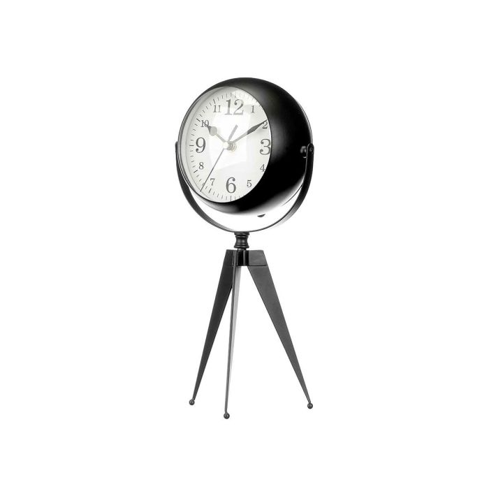 Reloj de Mesa Trípode Negro Metal 14 x 30 x 11 cm (4 Unidades) 2