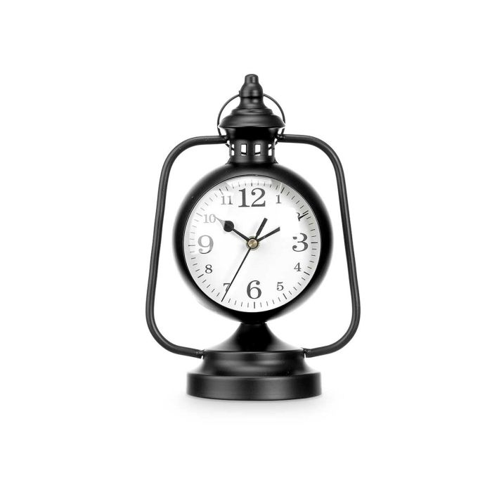 Reloj de Mesa Lámpara Negro Metal 17 x 25 x 11,3 cm (4 Unidades) 2
