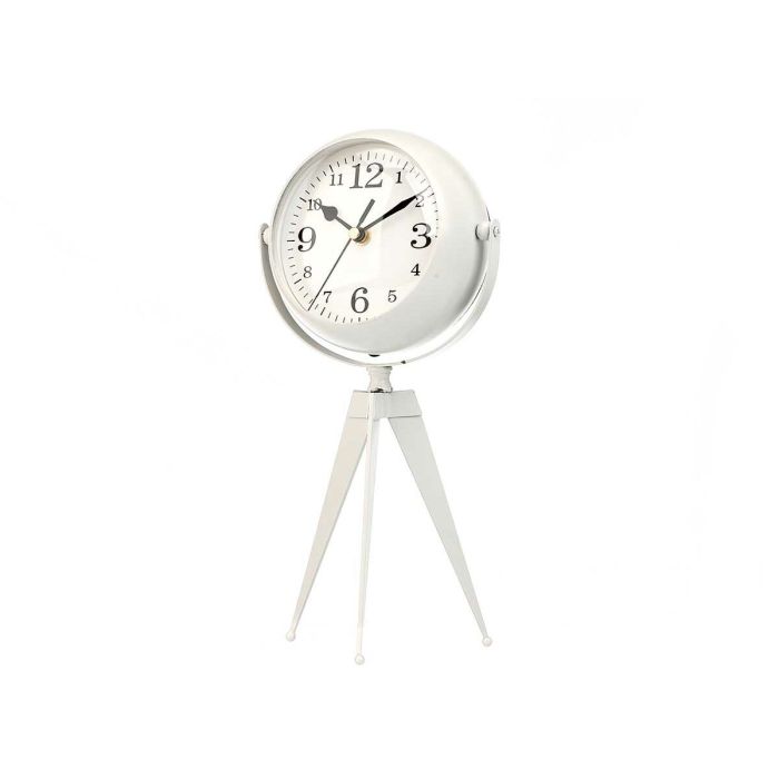 Reloj de Mesa Trípode Blanco Metal 14 x 30 x 11 cm (4 Unidades) 2