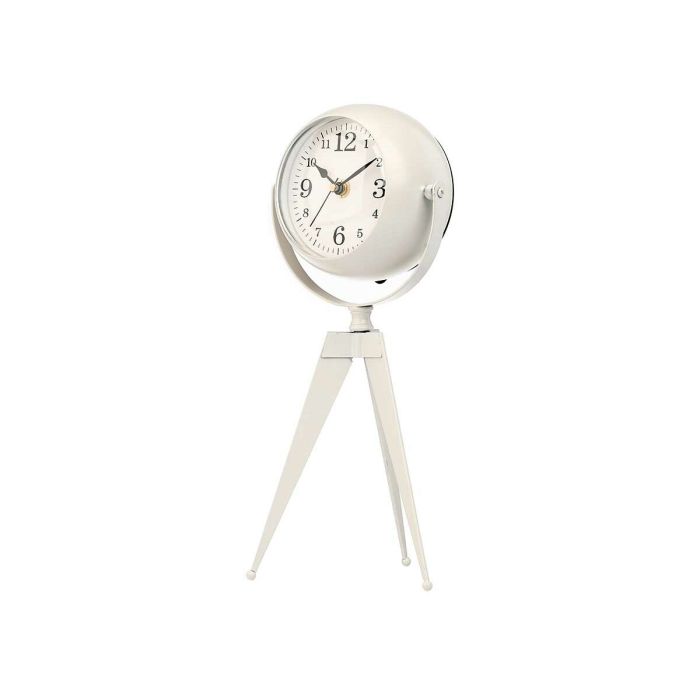 Reloj de Mesa Trípode Blanco Metal 12 x 30 x 12 cm (4 Unidades) 2