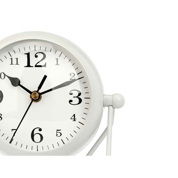 Reloj de Mesa Blanco Metal 18 x 21 x 12 cm (4 Unidades) 1