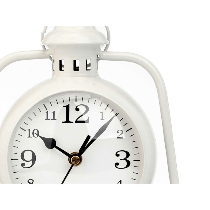 Reloj de Mesa Lámpara Blanco Metal 17 x 25 x 11,3 cm (4 Unidades) 1