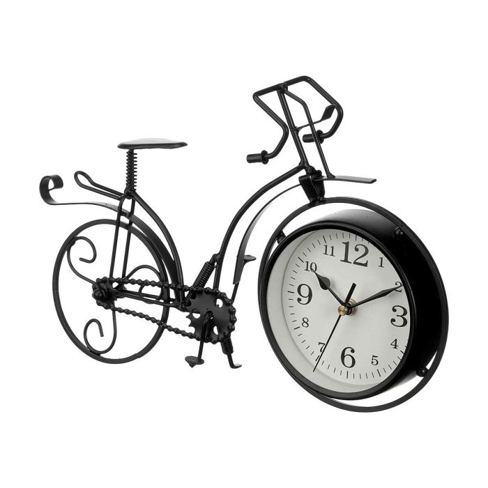 Reloj de Mesa Bicicleta Negro Metal 33 x 22,5 x 4,2 cm (4 Unidades) 2
