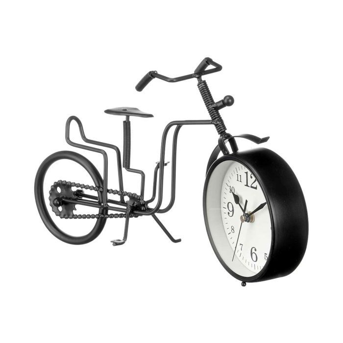 Reloj de Mesa Bicicleta Negro Metal 33 x 21 x 4 cm (4 Unidades) 2
