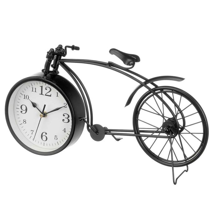 Reloj de Mesa Bicicleta Negro Metal 38 x 20 x 4 cm (4 Unidades) 2