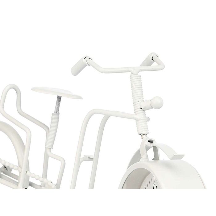 Reloj de Mesa Bicicleta Blanco Metal 33 x 21 x 4 cm (4 Unidades) 1