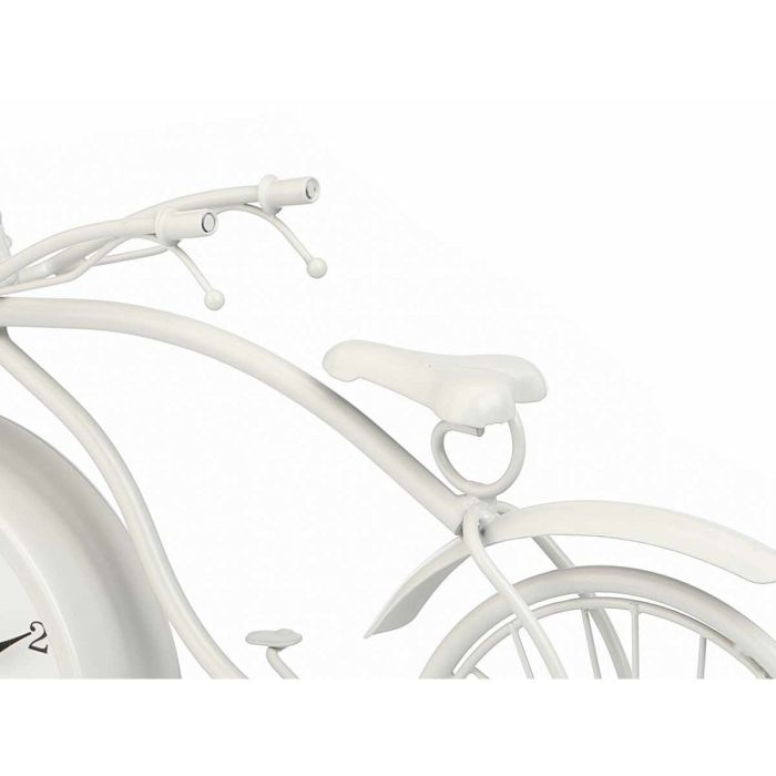 Reloj de Mesa Bicicleta Blanco Metal 36 x 22 x 7 cm (4 Unidades) 1