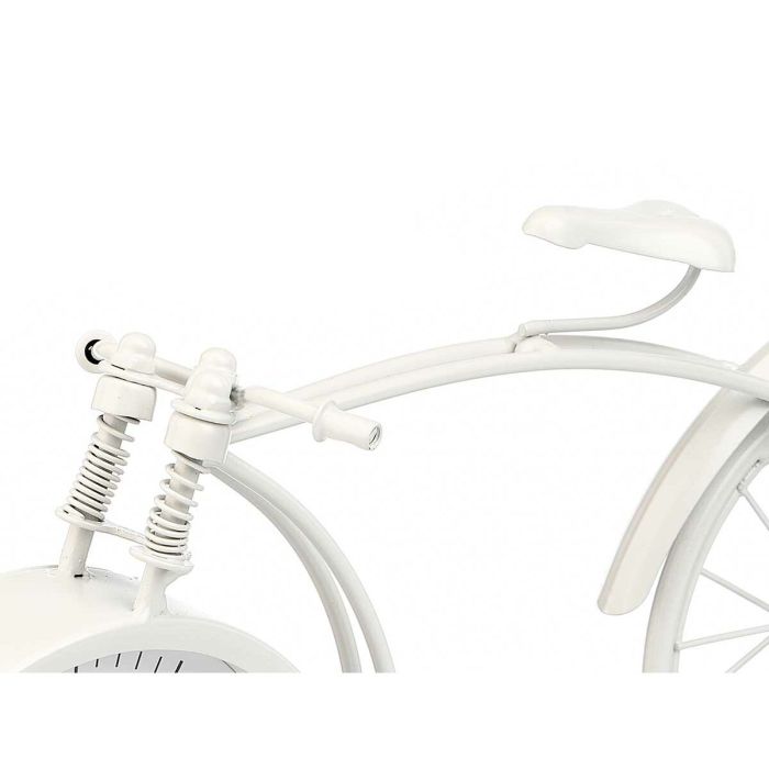 Reloj de Mesa Bicicleta Blanco Metal 38 x 20 x 4 cm (4 Unidades) 1