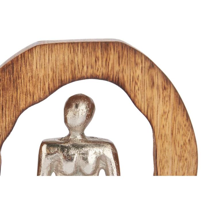 Figura Decorativa Sentado Plateado Metal 15,5 x 27 x 8 cm (6 Unidades) 1