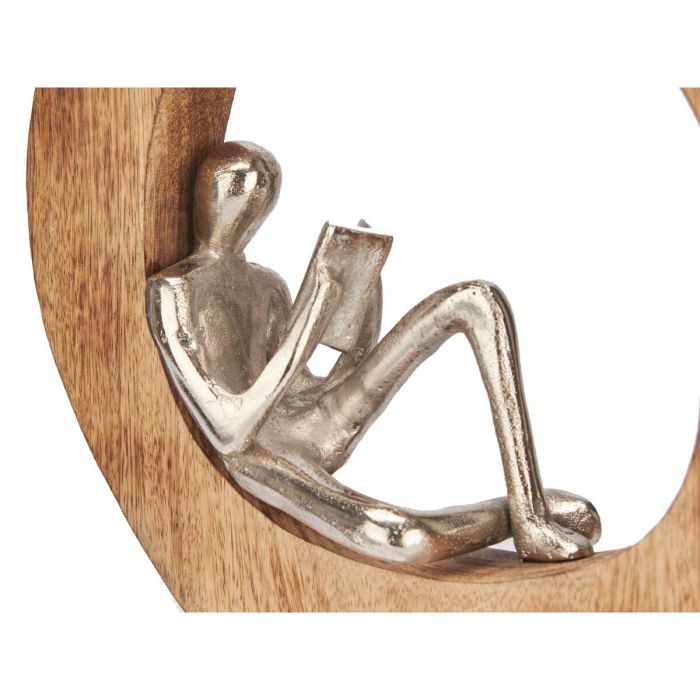 Figura Decorativa Lectura Plateado Metal 26 x 25 x 7 cm (6 Unidades) 1