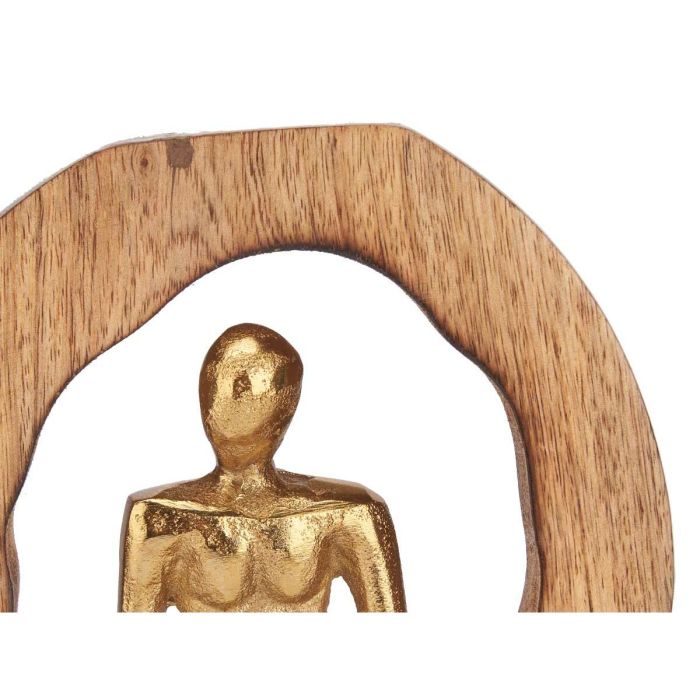 Figura Decorativa Sentado Dorado Metal 15,5 x 27 x 8 cm (6 Unidades) 1