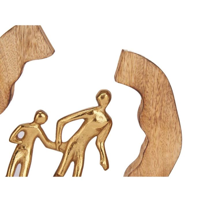 Figura Decorativa Familia Dorado Metal 24,5 x 24,5 x 5 cm (6 Unidades) 1