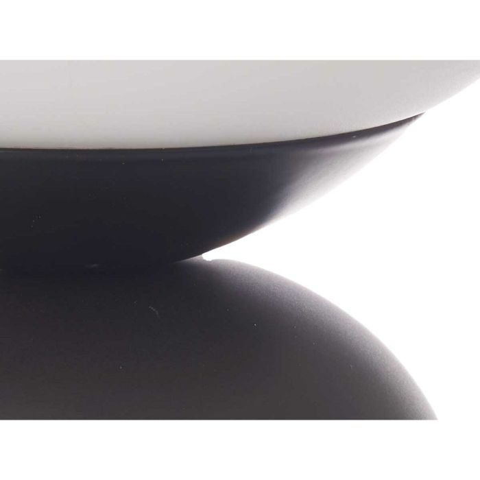 Lámpara de mesa Bola 40 W Blanco Negro Cerámica 15 x 28,5 x 15 cm (4 Unidades) 1
