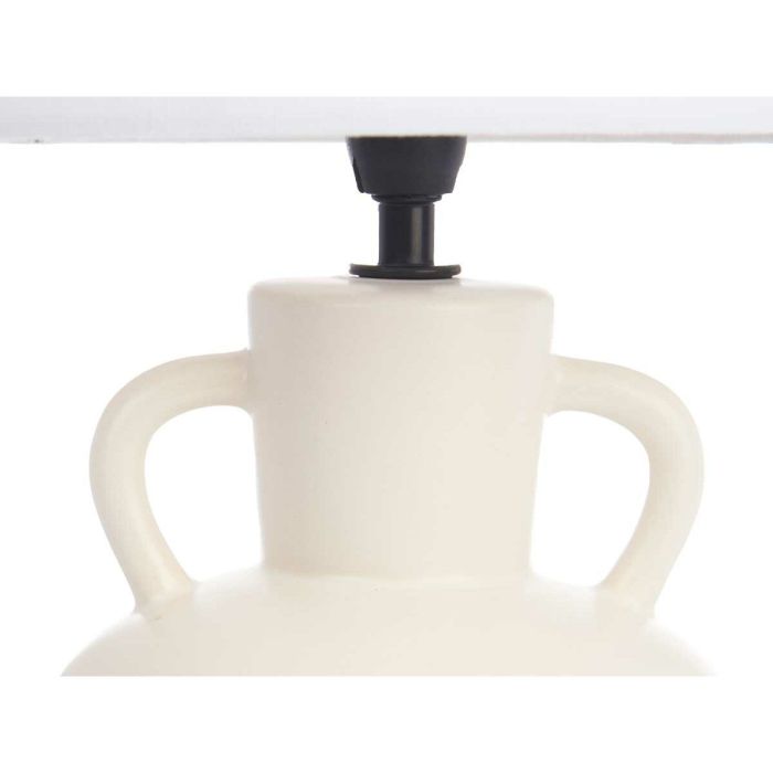Lámpara de mesa Jarrón 40 W Blanco Cerámica 24 x 39,7 x 24 cm (4 Unidades) 1