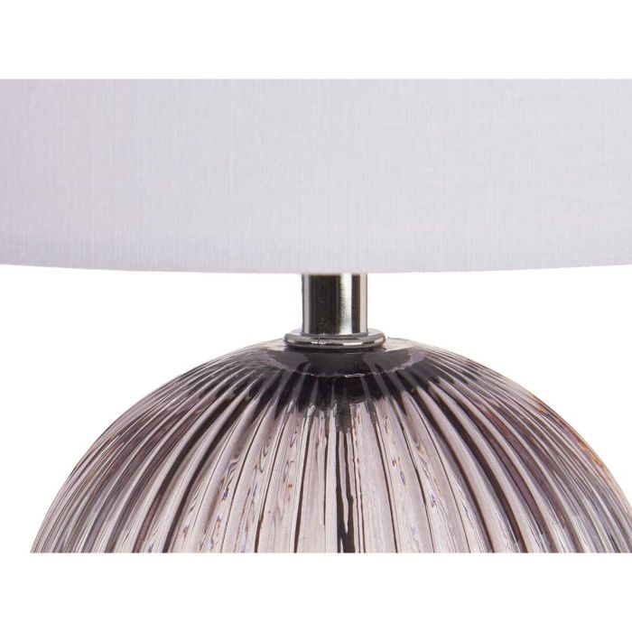 Lámpara de mesa Rayas 40 W Gris Cristal 25,5 x 43,5 x 25,5 cm (4 Unidades) 1