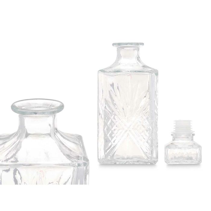 Botella de Cristal Licor Rombos Transparente 900 ml (12 Unidades) 1