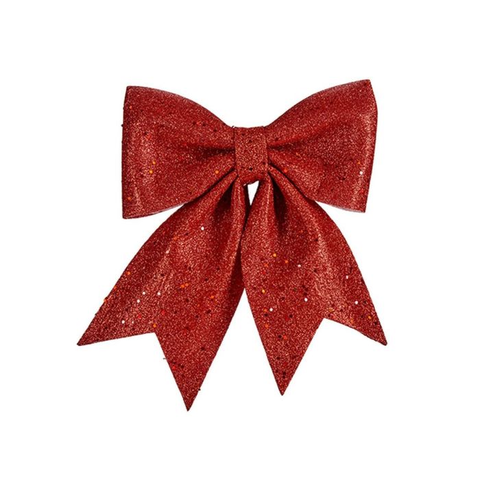 Adorno Navideño Lazo Rojo Plástico 30 x 29 x 4 cm (12 Unidades) 1 Adorno Navideño Lazo Rojo Plástico 30 x 29 x 4 cm (12 Unidades) 1