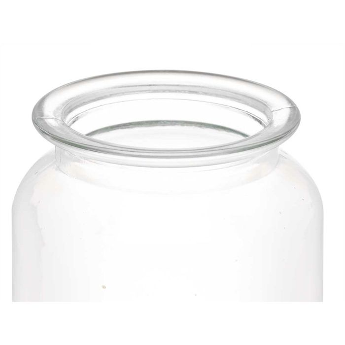 Tarro Transparente Vidrio 900 ml (12 Unidades) Con Tapa 1
