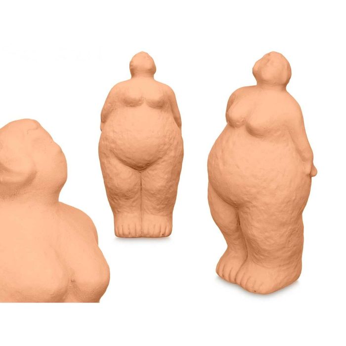 Figura Decorativa Naranja Dolomita 14 x 34 x 12 cm (6 Unidades) Mujer De pie 1