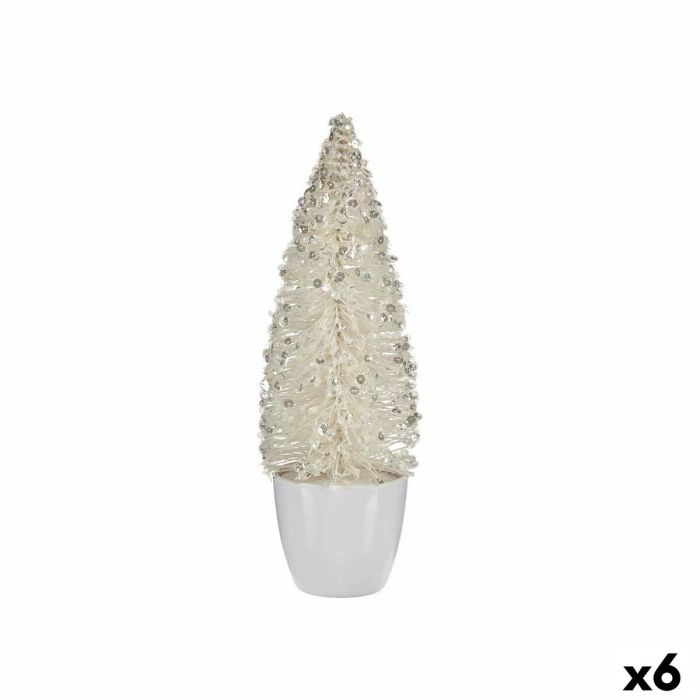 Árbol de Navidad Blanco Brillantes 9 x 28 x 9 cm Pequeño (6 Unidades) 0 Árbol de Navidad Blanco Brillantes 9 x 28 x 9 cm Pequeño (6 Unidades) 0