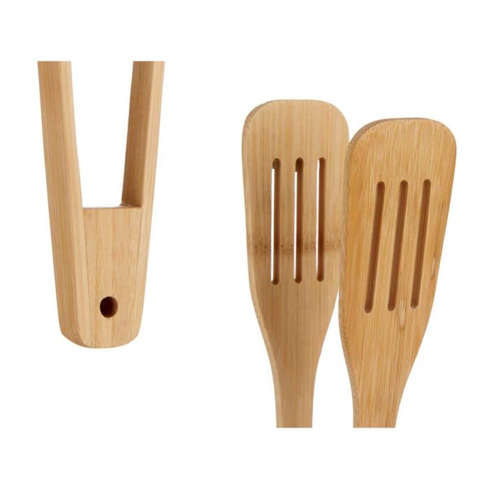Pinzas de Cocina Bambú 30,5 x 5 x 5,5 cm (12 Unidades) 1