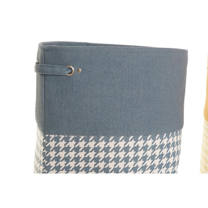 DKD Home Decor Cesta de Ropa de Poliéster Colección Básicos Pata de Gallo Colores Surtidos Gris, Amarillo y Azul 40x40x60 cm Pack 3 Unidades Lavado en Seco 1 DKD Home Decor Cesta de Ropa de Poliéster Colección Básicos Pata de Gallo Colores Surtidos Gris, Amarillo y Azul 40x40x60 cm Pack 3 Unidades Lavado en Seco 1