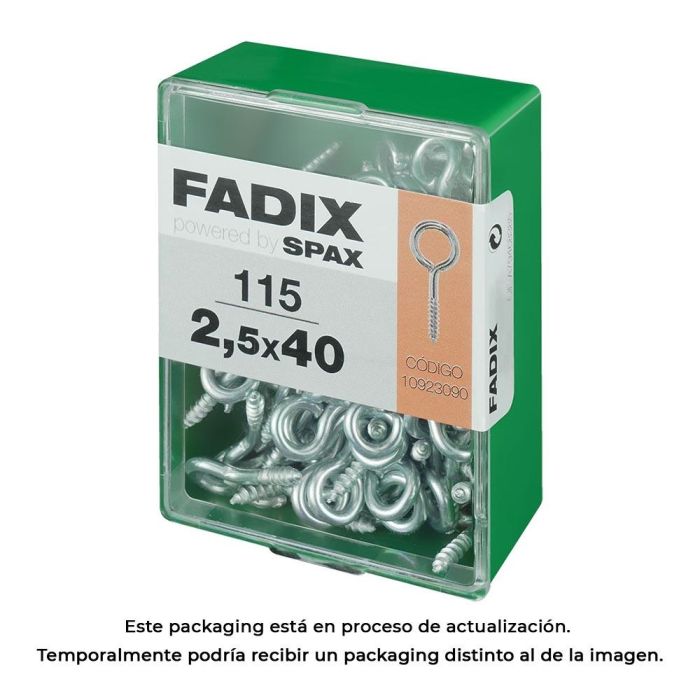 Fadix 10923090 Hembrilla Cerrada Zincado Acero, 2,5 x 40 mm, Caja 115 Unidades 0 Fadix 10923090 Hembrilla Cerrada Zincado Acero, 2,5 x 40 mm, Caja 115 Unidades 0