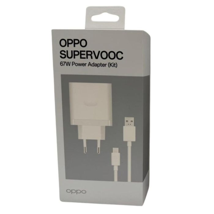 Oppo Cargador SuperVOOC 67W USB-A con Cable USB-C Blanco 6932169329279 para Smartphone Carga Rápida 2 Oppo Cargador SuperVOOC 67W USB-A con Cable USB-C Blanco 6932169329279 para Smartphone Carga Rápida 2