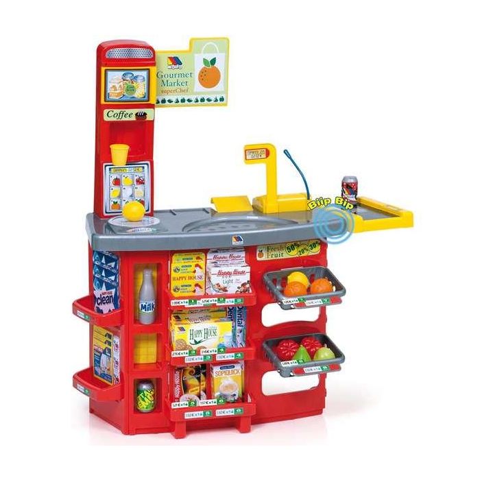 Supermercado con 20 accesorios y carrito de la compra. scanner con sonido.103 cm 1 Supermercado con 20 accesorios y carrito de la compra. scanner con sonido.103 cm 1