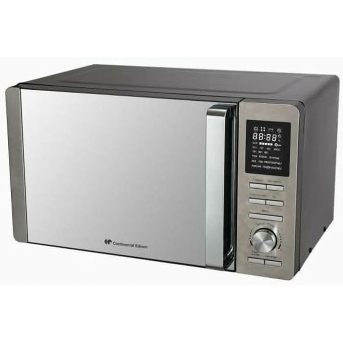 Continental Edison Cemo25SG13S3 Microondas Combinado 25 L Plata 900 W, Grill 1000 W, Convección 1000 W, Puerta de Espejo Continental Edison Cemo25SG13S3 Microondas Combinado 25 L Plata 900 W, Grill 1000 W, Convección 1000 W, Puerta de Espejo
