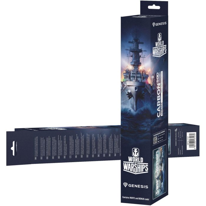 Genesis Alfombrilla de Ratón CARBON 500 "WOWS ARMADA" XXL (900mm x 450mm) para Gaming 1