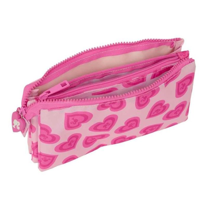 Bolso Escolar Portatodo Safta Triple Barbie Love 30x220x120 mm 4