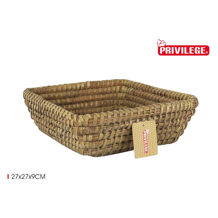 Cesta Cónica de Mimbre Cuadrada 27x27x9 cm Korne - Privilege (12 Unidades) Cesta Cónica de Mimbre Cuadrada 27x27x9 cm Korne - Privilege (12 Unidades)