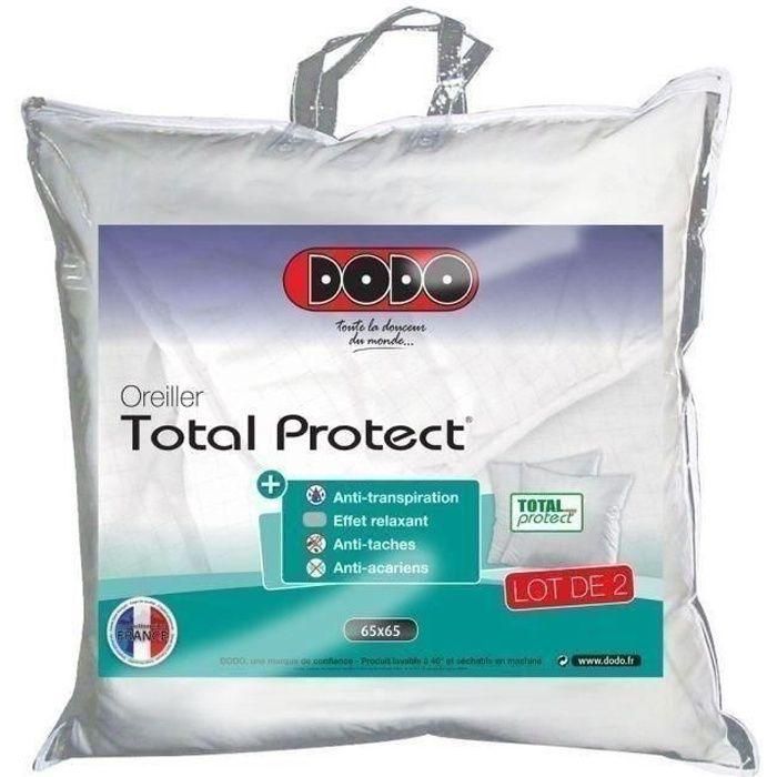 DODO Juego de 2 almohadas Total Protect 65x65 cm blanco DODO Juego de 2 almohadas Total Protect 65x65 cm blanco