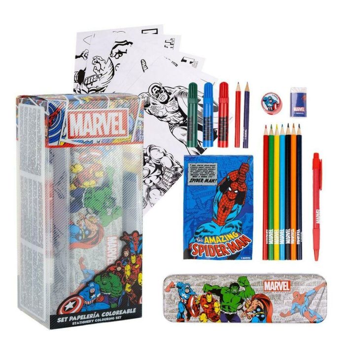 Set papelería coloreable marvel 1 Set papelería coloreable marvel 1